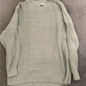 Hollister Soft Green/Gray Knit Sweater